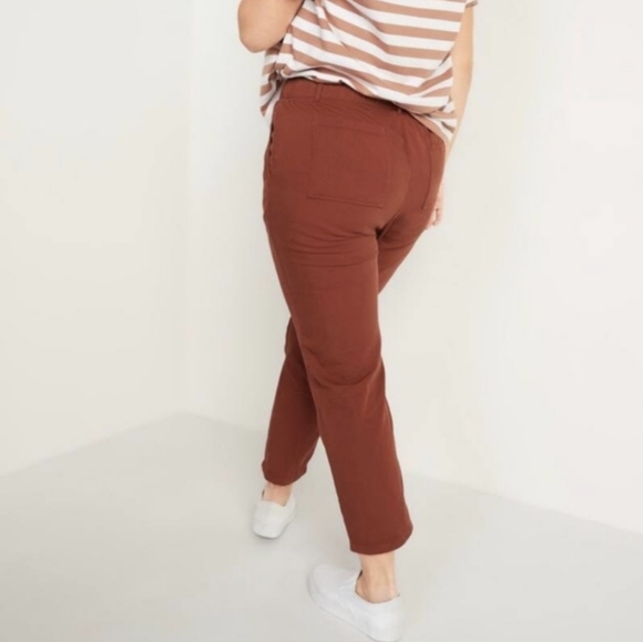 Old Navy Textured Ankle Cropped Pants in  Copper Moon Size XL Tall​ - Picture 2 of 4